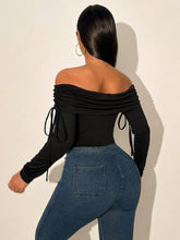 One-Shoulder Rope-Decorated Waist With Lace Trim